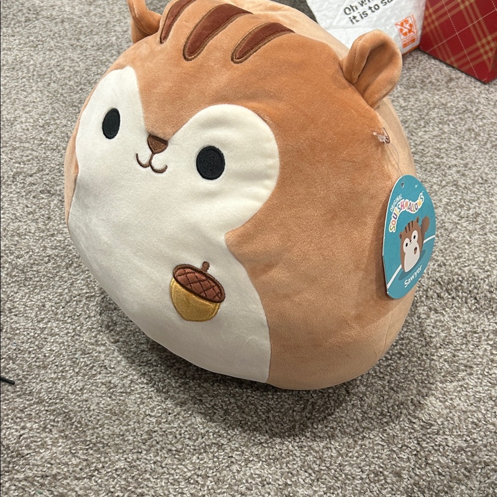 Squishmallows Tan and White Chipmunk Plush